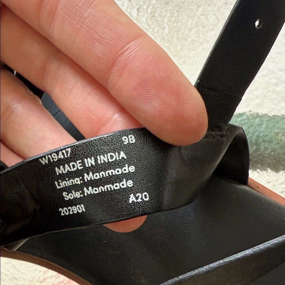 Cole Haan Black Leather Sandals - Picture 2 of 3